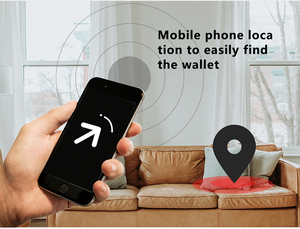 2024 nouveau portefeuille en cuir en Fiber de carbone Bluetooth Tracker <span class=keywords><strong>porte</strong></span>-carte RFID intelligent avec étui Para <span class=keywords><strong>Airtag</strong></span> - Product Image 4