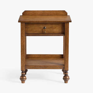 High Quality Modern 1-Drawer Eco-Friendly Solid <strong>Oak</strong> Wood Nightstand Stainless Steel French Design Custom Size <strong>Bedside</strong> <strong>Table</strong> for - Product Image 3