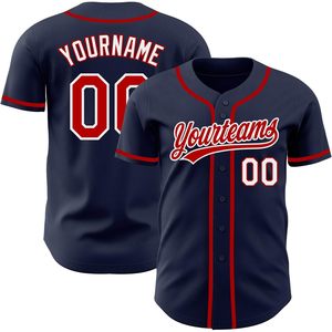 Custom Girls Navy Red <b>Baseball</b> Jersey V-Neck Short Sleeve Personalized Moisture Wicking Uniform Shirt Regular Fit - Product Image 1