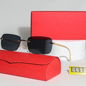 2026 New Arrival Luxury Brand <b>Square</b> Designer <b>Sunglasses</b> Buffalo Horn Frames Uv400 Rimless <b>Sunglasses</b> - Product Image 5