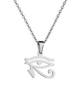 Collana in Acciaio al Titanio di Tendenza, Pendente in Acciaio Inossidabile con Occhio di Horus Faraone dell'Antico Egitto Ispirato alle Perle - Product Image 4