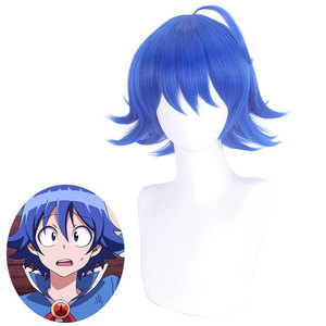 Perruque de cosplay Ainizi de 40 cm en cheveux synthétiques bleus, personnage de Suzuki <span class=keywords><strong>Iruma</strong></span>, pour la fête de cosplay de Bienvenue à l'école des démons <span class=keywords><strong>Iruma</strong></span>-kun - Product Image 1