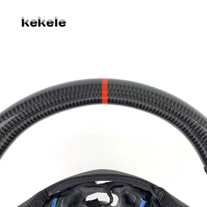 Pour BMW F10 <span class=keywords><strong>Volant</strong></span> en fibre de carbone <span class=keywords><strong>avec</strong></span> bande de course élégante Fit F23 F20 F30 F32 F35 F82 F10 F15 <span class=keywords><strong>Support</strong></span> Personnalisation - Product Image 2