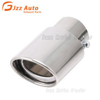 Knalpot lurus mobil, ujung knalpot Stainless Steel perak ujung 2.5 "Inlet Oval
