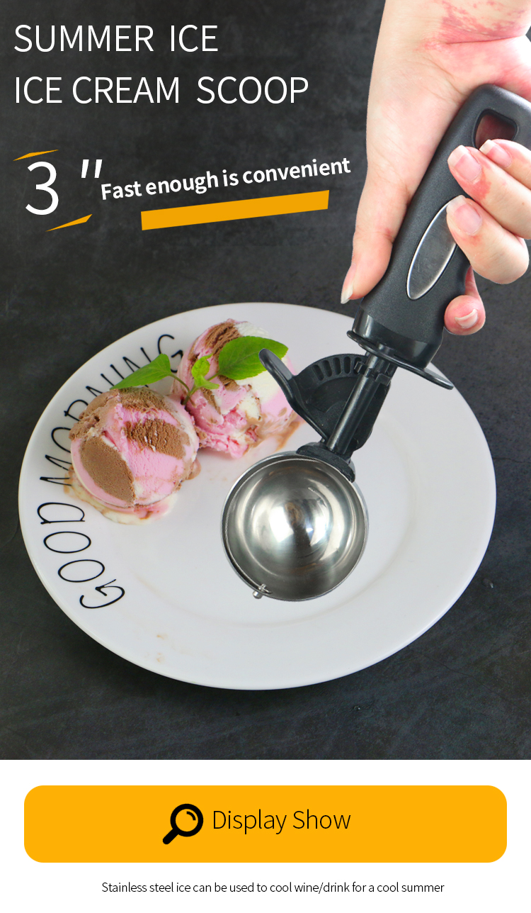 Amazon top seller custom ice cream scoop COOKIE Scoop for Baking ice cream scooper Stainless Steel Ice Cream Scoop