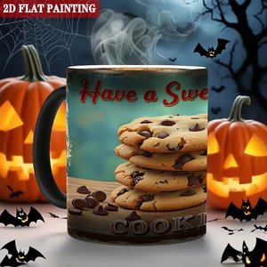 Frosted Black 11oz <b>Ceramic</b> Mug Heat Activated Color Changing Drinking <b>Cup</b> For Friend Gathering Party - Product Image 6