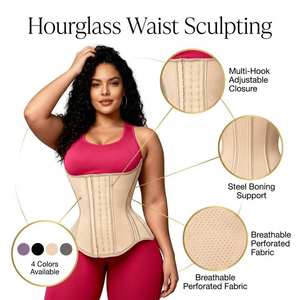Corset de maintien et de mise en forme pour femme, personnalisé, en latex naturel respirant, avec rembourrage effet soie glacée, pour le sport et le fitness - Product Image 6