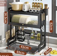 Égouttoir à vaisselle de cuisine en acier inoxydable, support de rangement à trois niveaux, non pliable, conception flexible avec roulettes