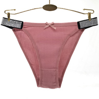Pantis de Nuevo Estilo para Mujer Ropa Interior de Bikini Ropa Interior de Algodón para Mujer Calzones Acanalados para Damas