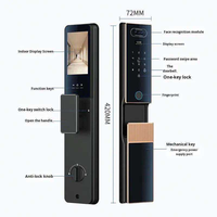 Kunci Pintu Digital Pengenal Wajah 3D, Pengenal Vena Telapak Tangan, Tuya Wifi, Interkom Kamera, dan Sidik Jari, Harga Pabrik