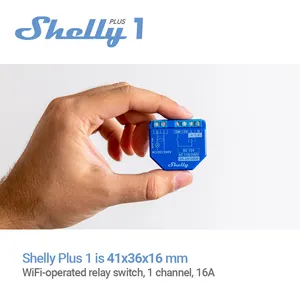 Shelly-Mini contrôleur intelligent de WiFi, avec minuteur, 1 voie, Module de contrôle, avec relais vocal, fonctionne avec Google Home, Alexa