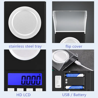 0.001g High Precision Measuring Range Electronic Digital Jewelry Scale Portable Customizable