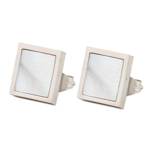 <b>Stud</b> <b>Earrings</b> Square Rose Gold Shell Inlay Geometric Design Fashion Jewelry - Product Image 5