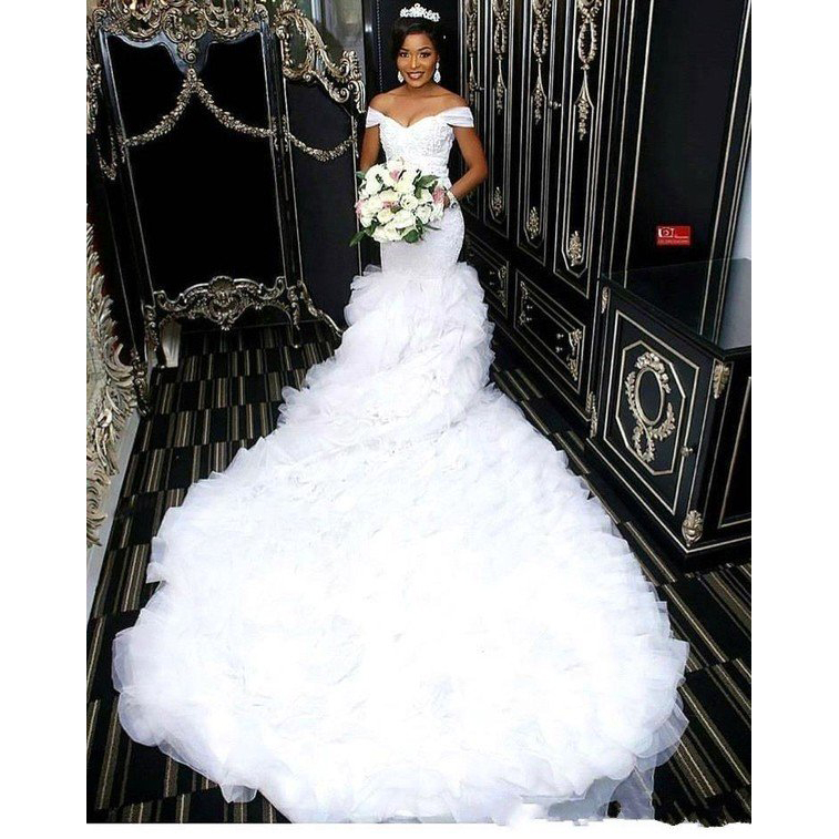 chinese dress ladies Illusion Lace Corset Mermaid Wedding Dress 2023 Ivory / Custom Size main image 1