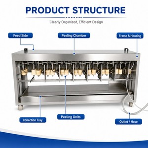 Machine à éplucher les radis, les ignames, la laitue et les tubercules de manioc - Product Image 4