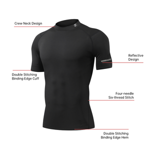 Maglietta a Compressione ad Asciugatura Rapida 190 GSM, Vestibilità Slim, OEM, Leggings Sportivi ad Asciugatura Veloce per Allenamento - Product Image 2