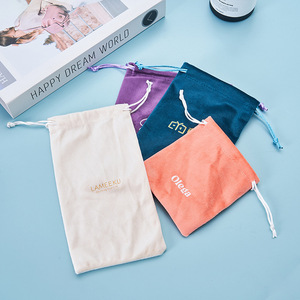 Custom Logo Soft Velvet Drawstring Pouch Gift Bags Drawstring Jewelry Pouches for <b>Candy</b> Wedding Favors - Product Image 2