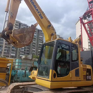 Excavatrice Komatsu PC110 d'occasion de haute qualité, 11 tonnes, avec moteur et boîte de vitesses d'origine japonaise, matériel de construction, pour vidéo de démonstration - Product Image 2