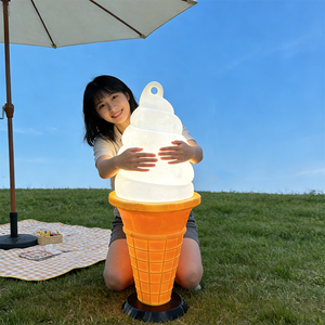 95cm Adjustable Color Light Bulb Plastic Eco-Friendly Ice Cream Shape Outdoor Decor Model <b>UK</b> <b>Plug</b> Shop Front Advertising Display - Product Image 5