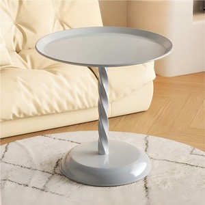 Luxury Modern Metal Pedestal Accent <strong>White</strong> <strong>Round</strong> Small Coffee Tea Corner End Sofa Side <strong>Table</strong> for Living Room - Product Image 4