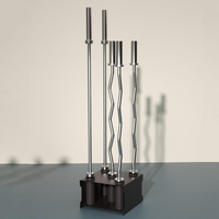 Support de barre d'haltères en acier robuste à cinq trous verticaux de 50 mm pour le rangement d'équipements de gym