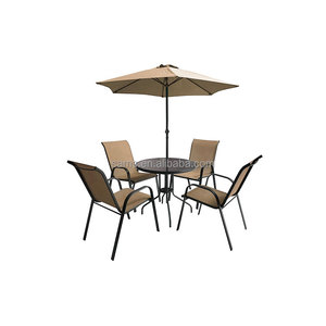 <span class=keywords><strong>Table</strong></span> d'usine originale et ensemble <span class=keywords><strong>de</strong></span> 4 chaises lounge meubles <span class=keywords><strong>de</strong></span> jardin ensemble <span class=keywords><strong>de</strong></span> <span class=keywords><strong>table</strong></span> <span class=keywords><strong>de</strong></span> jardin <span class=keywords><strong>avec</strong></span> <span class=keywords><strong>parasol</strong></span> - Product Image 1