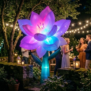 Flor Inflable Decorativa Grande con Iluminación LED para Decoración de Escenarios de Bodas, Fiestas y Eventos - Product Image 6