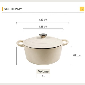 Ensemble de casseroles <span class=keywords><strong>en</strong></span> <span class=keywords><strong>fonte</strong></span> émaillée au <span class=keywords><strong>design</strong></span> minimaliste, avec revêtement émaillé, casseroles <span class=keywords><strong>en</strong></span> <span class=keywords><strong>fonte</strong></span> à vendre - Product Image 4