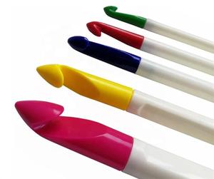 Wholesale Colorful Diy Handwork Knitting Needles Tools <b>Plastic</b> Crochet <b>Hook</b> Sets for Cake Yarn - Product Image 4