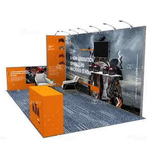 10x20 Custom Easy expandible exposición Tradeshow Display Stand para ferias