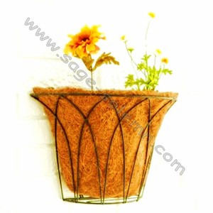 Fioriera <span class=keywords><strong>in</strong></span> <span class=keywords><strong>Ferro</strong></span> <span class=keywords><strong>Battuto</strong></span>, Cesto da Parete, Vaso per Fiori - Product Image 3