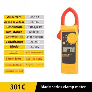 FLUK F301A แคลมป์มิเตอร์แบบพกพา เครื่องวัดกระแสไฟฟ้า AC มัลติฟังก์ชั่น รับประกัน 1 ปี รองรับการปรับแต่ง OEM จากกวางตุ้ง ประเทศจีน - Product Image 4