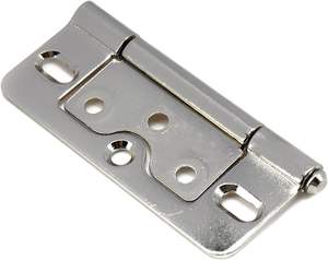 Bisagra silenciosa sin mortaja de níquel satinado para gabinetes contemporáneos 76x35mm, para puertas de cocina contemporáneas, contraventanas, sala de estar y dormitorio - Product Image 2