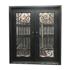 Porte d'entrée moderne en fer forgé de haute qualité à coupure thermique - Product Image 5