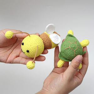 Kit de <span class=keywords><strong>tricot</strong></span> manuel, jouets créatifs faits à la main, fil multicolore, porte-clés poupée tortue mignonne, mini <span class=keywords><strong>d</strong></span>écoration de bureau faite à la main - Product Image 2