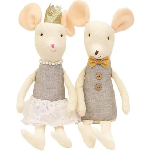 Baby Mouse panno peluche bambola carina indossare vestiti famiglia natale topi peluche - Product Image 1