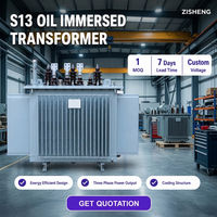 Transformateur immergé dans l'huile S13 450 KVA, transformateur de distribution triphasé, stabilisation de tension pour l'alimentation commerciale