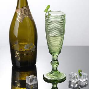 Gobelets à vin vintage ambrés, roses et violets, gravés et colorés, vente directe d'usine, ensembles de verres de mariage puissants - Product Image 2