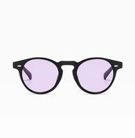 Fabricant vente en gros de lunettes de soleil personnalisées marque designer rétro ovale monture en plastique femme homme lunettes de soleil 2024