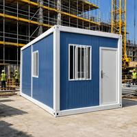 Cabine de bureau modulaire préfabriquée à installation facile, maison conteneur en kit avec panneau mural intégré
