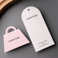 Luxus benutzer definierte rosa Kleidung hängen Tags spezielle UV-bedruckte Papier Swing Tags unregelmäßige Kombination Herz muster für Schuhe Kleidungs stücke