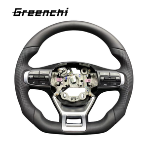Kia K5/K1/K2/K3/K4 Carbon Fiber Leather Racing <strong>Steering</strong> Wheel <strong>Modification</strong> Customized Flat Bottomed Sports Wheel Customizable - Product Image 5
