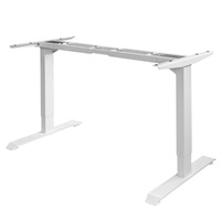 Bureau debout électrique ergonomique intelligent à hauteur réglable, double moteur, construction moderne en acier inoxydable pour usage domestique ou professionnel