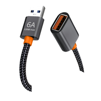 6A 120W USB 3.0 Verlängerungskabel Buchse auf Stecker Verlängerungskabel Hochgeschwindigkeits-Datenübertragungskabel für Computer Kamera TV-Kabel