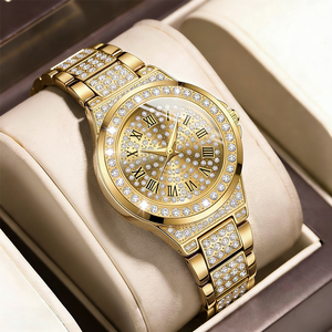 Reloj de Lujo <span class=keywords><strong>para</strong></span> Hombre, Estilo Hip-Hop, Completamente Cubierto de Diamantes, Bisel de Diamantes, Reloj de Cuarzo con Moissanita, Reloj <span class=keywords><strong>para</strong></span> Hombre - Product Image 6