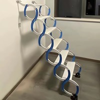 Échelle escamotable murale en acier réglable pour accès au plafond de grenier, gain de place