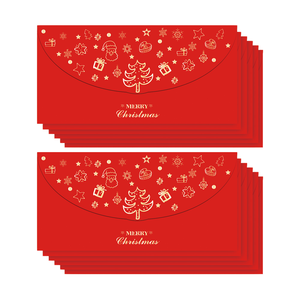 Busta Regalo Rossa con Foglia d'Oro per Natale, Carta Patinata, Decorazione per Feste <span class=keywords><strong>di</strong></span> Capodanno, Elegante Stile Biglietto d'Auguri - Product Image 4