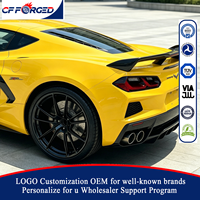 Jantes forgées monobloc concaves CF Custom Gloss Black 20 21 pouces, entraxe 5x120, 10 branches en Y, pour Chevrolet Corvette ZR1 C8