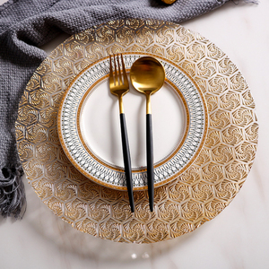 Plaques de chargeur créatives pour la maison, verre clair et bon marché, pour les restaurants, les hôtels et les mariages - Product Image 5