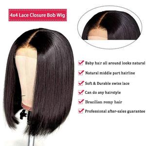 Hd Full Lace Frontal <span class=keywords><strong>Court</strong></span> Bob Perruques <span class=keywords><strong>Cheveux</strong></span> Humains Naturels Lace Front Perruque Raw Péruvienne Vierge <span class=keywords><strong>Cheveux</strong></span> Humains Raides Pour Les Femmes Noires - Product Image 2